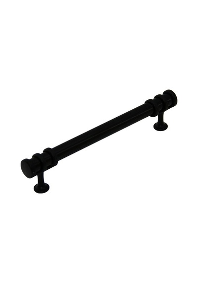 İbico 952 Boru Çekmece Kulp 16 Cm - Siyah Yüzük Siyah Kulp- 10'li Paket