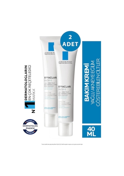 La Roche Posay Effaclar Duo+ Akneye Eğilim Gösteren Ciltler İçin Bakım Kremi 2 x 40 ML