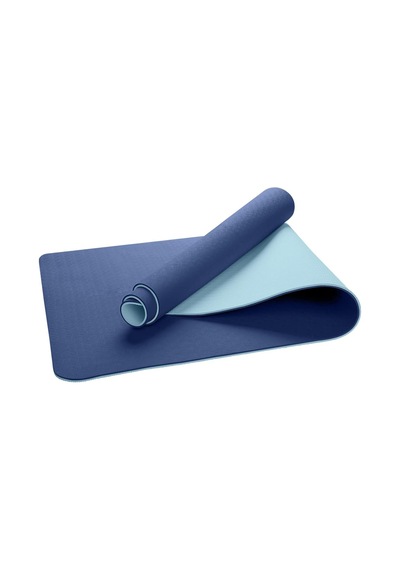 Gymo Ekolojik 6mm Tpe Yoga Matı Pilates Minderi Mavi Çok Renkli