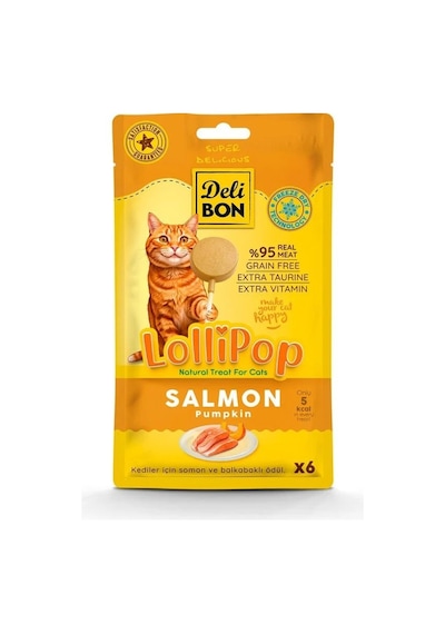 Delibon Lolipop Somonlu Kedi Ödül Maması 6'lı