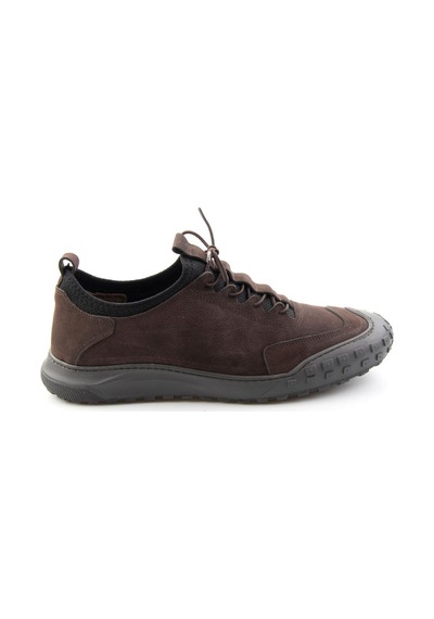 Bambi Kahve Nubuk Hakiki Deri Erkek Sneaker E01076378501
