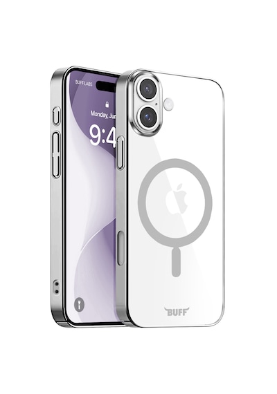 Apple Uyumlu iPhone Buff 16 Plus Magsafe Slim Fit Kılıf Silver
