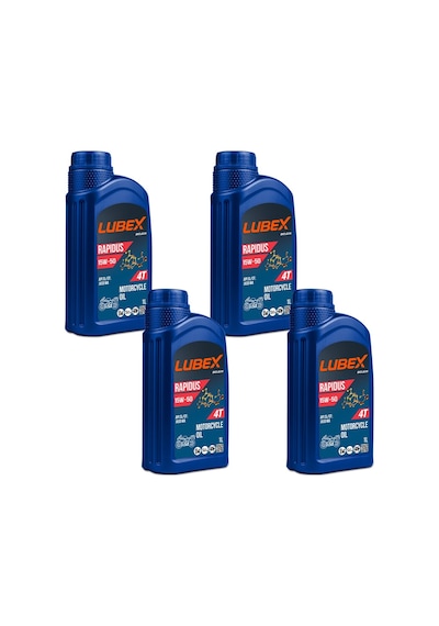 Lubex Rapidus 15W-50 1 L 4 Zamanlı Motosiklet Yağı (4 Adet)