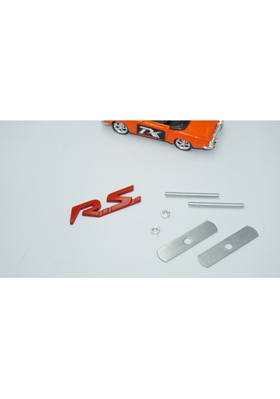 Dk Tuning Rs Ön Panjur Kırmızı Metal Logo Arma Renault İle Uyumlu