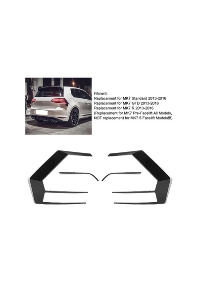 Vw Golf 7 Uyumlu Arka Stop Çerçevesi İthal Pianoblack