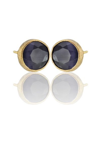 Kadir Jewellery 22 Ayar Altın Kaplama Kadın Minimal Küpe -el İşçiliği Ve Hipoalerjenik Küpe Mor 75654933