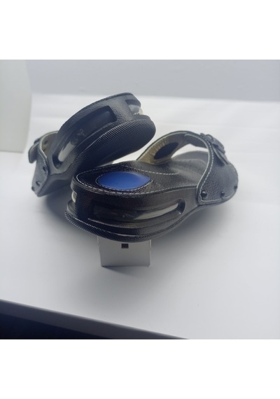Yorulmam Vıxen Topuk Dıkenı Ortopedik Zenne Terlik 100%100 Hakiki Deri Terlik Siyah