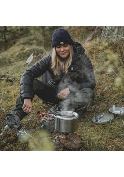 Easy Camp Moss 4 Cook Set 4 Kişilik Paslanmaz Tencere Tava Çelik Kamp Yemek Seti Gümüş