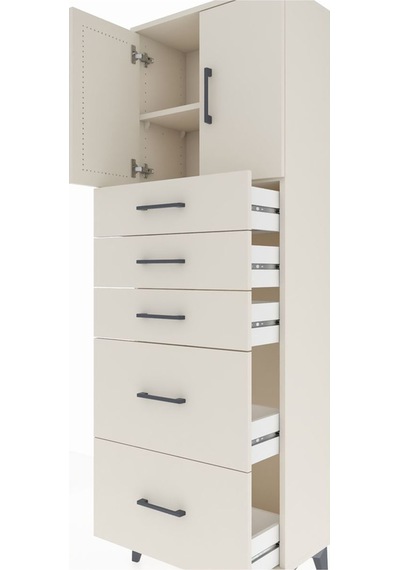 Arges Dolap 2 Raflı 5 Çekmeceli 2 Kapaklı 60x30x182 Aytaşı-ay... Aytaşı