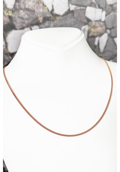 2 Mm Gurmet Model Gümüş Zincir Rose Gold