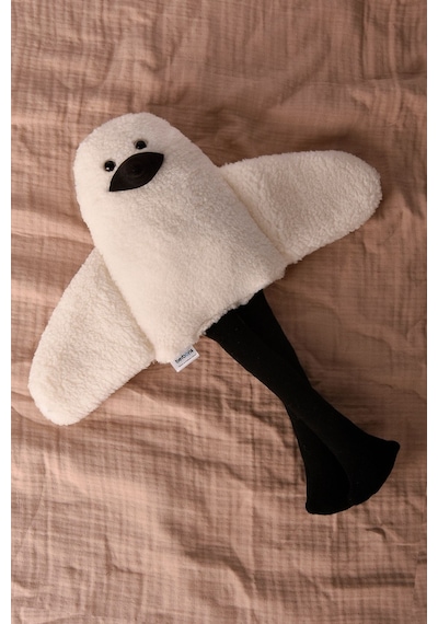 Sevimli Peluş Çocuk Uyku Arkadaşım - 50 Cm Çocuk Bebek Oyun Uyku Arkadaşı Duffy Ördek Yastık Beyaz