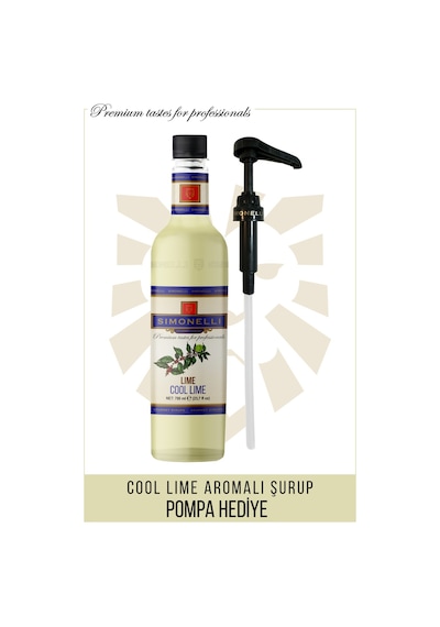 Simoenlli Kahve Şurubu Cool Drop Lime 700 ML + Pompa Simonelli