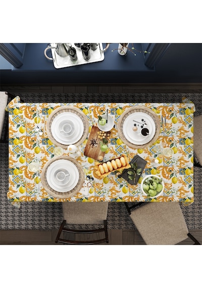 Adawall Limon Tasarımlı Masa Örtüsü