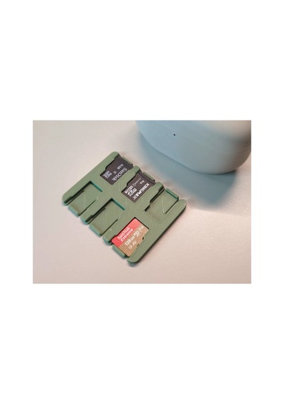 Alvera Micro Sd Kart Saklama Kutusu Yaylı Kartlık Mikro Sd Kart Tutucu İnce Düzenleyici Yeşil