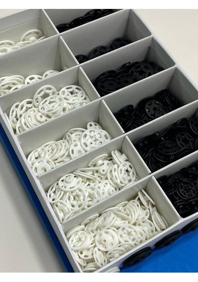Çıtçıt / Plastik Çıtçıt / 5 Boylu / Siyah Ve Beyaz/ 400 Adet