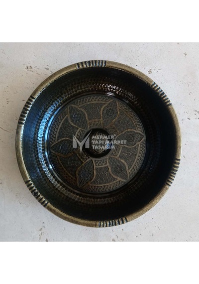 Antik Eskitme Hamam Tası - Pirinç