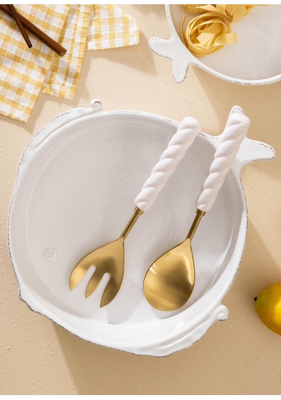 The Mia Fish Salata Kasesi 28 Cm Beyaz