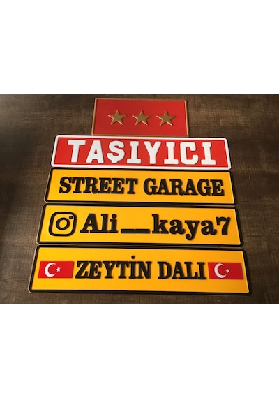 Dekor Plaka, Sari Plaka, Taraftar Plaka, Süs Plaka 191865438