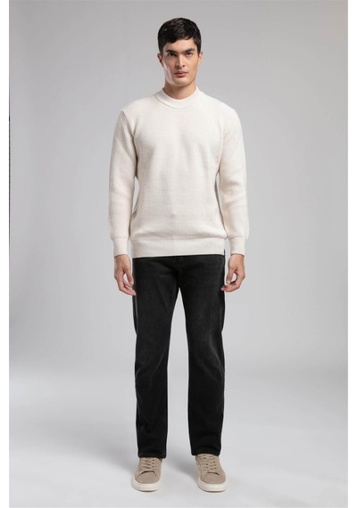 Lee Cooper Ruben Erkek Yarım Balıkçı Yaka Kazak Ekru-21046 Ekru