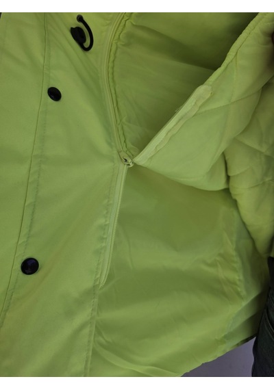 Kapitone Astar Reflektörlü İş Güvenliği Parka Mont Xl Çok Renkli