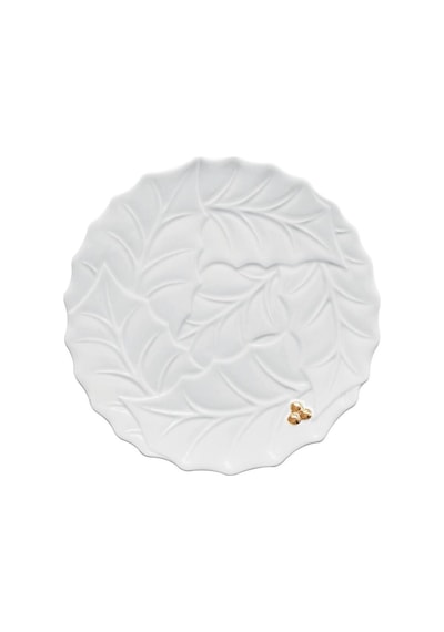 Easy Life Holly & Berries Porselen Pasta Tabağı 20,0cm - Beyaz Beyaz