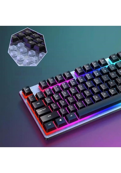 Hp K100 Mekanik Rainbow Gaming Oyuncu Klavye İngilizce