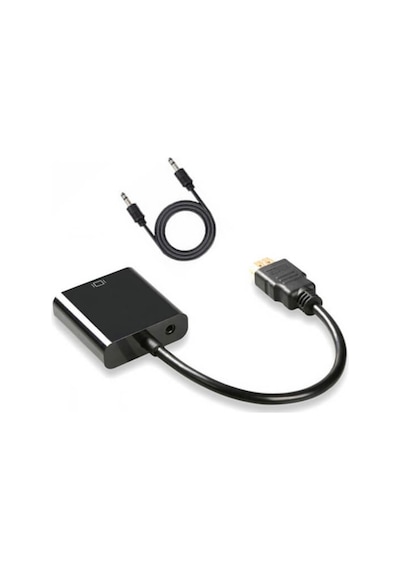 Hdmı To Vga Kablo Çevirici Dönüştürücü + Ses - Hdmi To Vga Kablo (535137212)