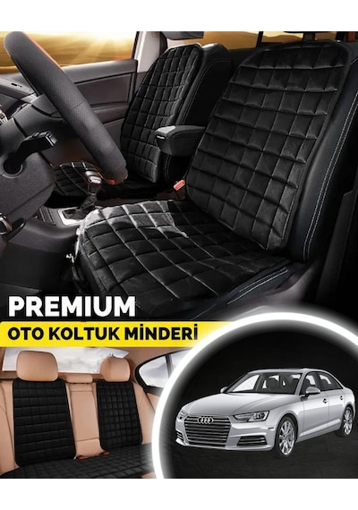 Audi A4 Koltuk Minder Ortopedik Cepli Araç Ve Kılıf Seti Tam Uyumlu,siyah Renk,konforlu Tasarım