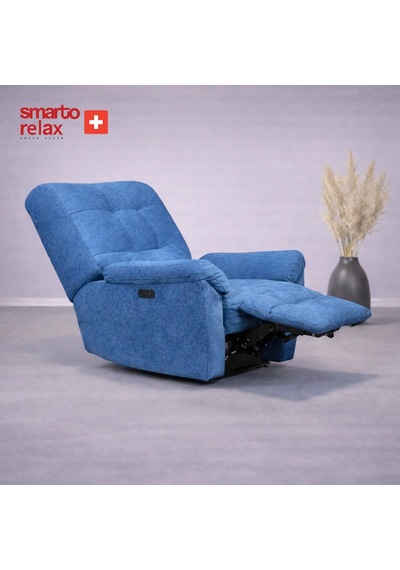 Smarto Relax Porto Comfort Elektrikli Döner Sallanan Tv Koltuğu Kontrol Panelli Ergonomik Polyester Baba Koltuğu Kahverengi