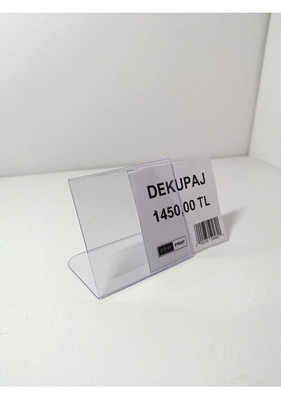 10 Adet Pvc Etiketlik Ayaklı Arkaya Açılı 4x4,5 Cm Mini Etiketlik