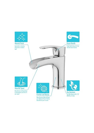 H07l-412-av-ch Banyo Lavabo Bataryası Şelale Tek Kolu Krom Genel