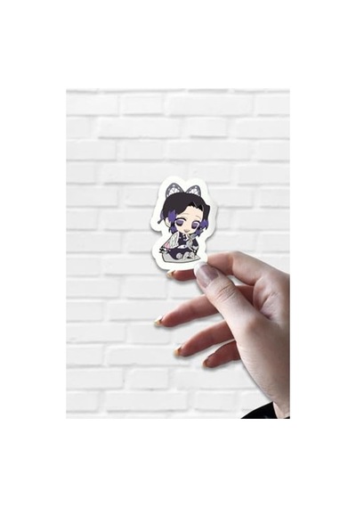 Çizim Ve Tasarım İçin Demon Slayer Karakterli Sticker Seti Abanoz