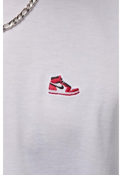 Nike Jordan Mens Tee Grafik Baskılı Erkek Tişört Beyaz