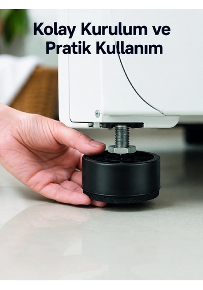 4 Adet Titreşim Önleyici Çamaşır Makinesi Ayak Pedi Altın