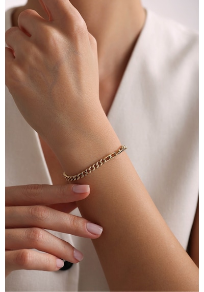 14 Ayar Altın Harf Charm & Yıldız Charm Gurmet Portoro Bileklik