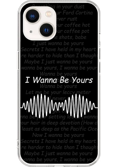 Apple Uyumlu iPhone 13 Mini Şeffaf Kılıf I Wanna Be Yours Couple Çift Tasarımlı