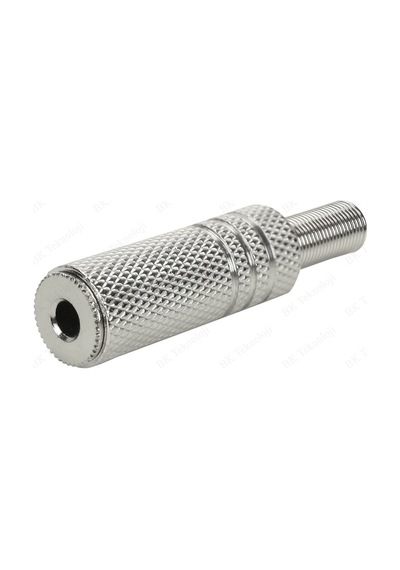 Metal 3.5mm TRS Stereo Dişi Jak Ses Kablosu Uzatma Konnektörü
