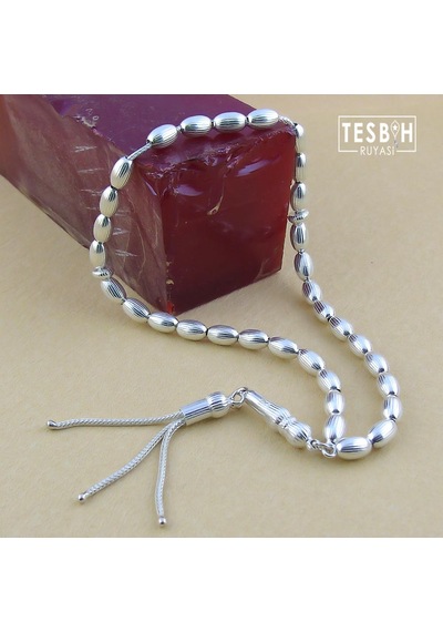 925 Ayar Gümüş Tesbih Arpa Model