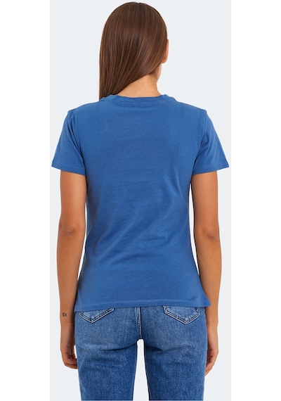 Slazenger KORNELI I Kadın Slim Fit Indigo Tişört