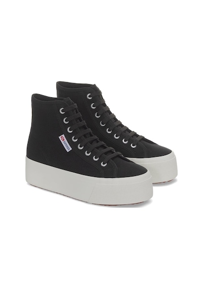 Superga 2708 Hi Top Kadın Siyah Bilekli Sneaker