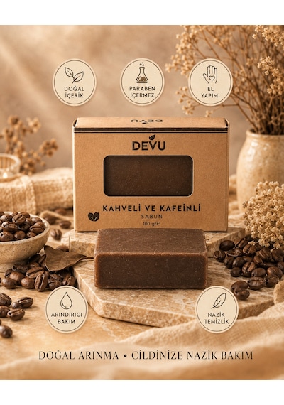 El Yapımı Doğal Sabun Kahve Özlü Doğal Kahveli Sabun