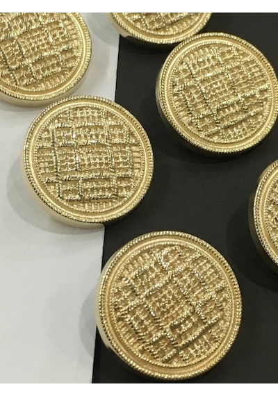 Trençkot Blazer Ceket Düğmesi Hasır Model Gold / 2 Cm