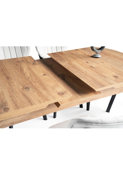 Nisa Açılır Mdf Oval Mutfak Masası 70x110 Çam