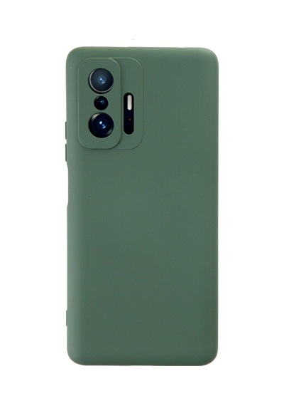 Xiaomi Mi 11t Pro Ile Uyumlu Kılıf Nano Içi Kadife Koyu Yeşil Renk Kamera Korumalı Silikon Kapak Col169826-koyu Yeşil