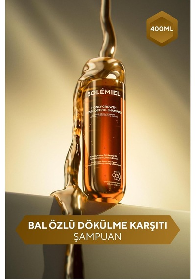 Tr Solémiel Bal Özlü Dökülme Karşıtı Şampuan 400 Ml - Batana, Castor Yağı, Keratin Ve At Kuyruğu Ekstraktı