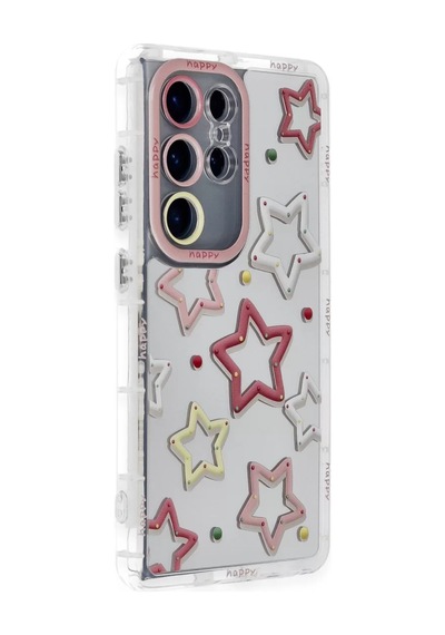 Newface Samsung Galaxy S23 Ultra Kılıf Reflexion Desenli Kapak - Desen 3 Şeffaf