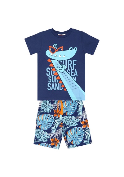 Surfer Croco Erkek Çocuk T-shirt Şort Takım