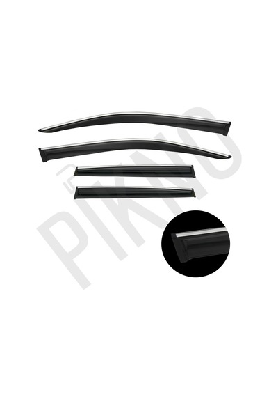 Ford Ranger 2006-2009 Arası Kromlu Cam Rüzgarlığı 4'lü Set A+ Plus