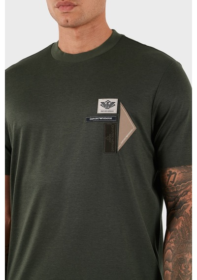 Emporio Armani Erkek T Shirt Em002959 Af18312 U8120 Haki Haki