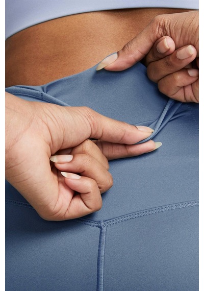 Nike Go Firm Support High Rise Full Length Kadın 6 Cepli Antreman Taytı Koyu Mavi